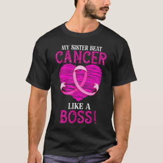 T-shirt Ma soeur Beat Cancer du sein Pink Ribbon Survivant