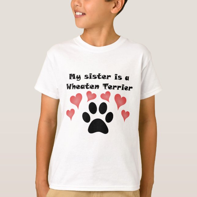 T-shirt Ma soeur est Terrier blond comme les blés (Devant)