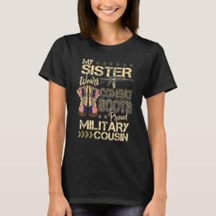 T-shirt Ma Soeur Porte Des Bottes De Combat Fière Cous Mil