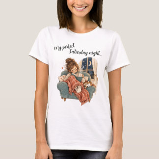 T-shirt Ma soirée parfaite du samedi | Amoureux des livres