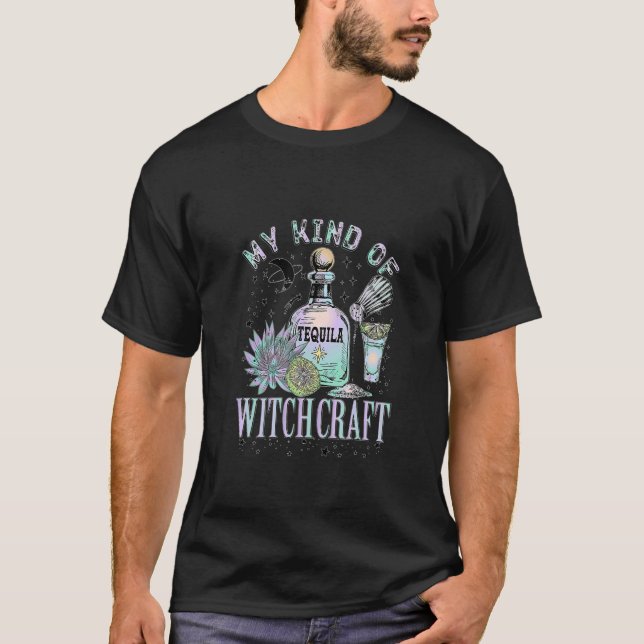 T-shirt Ma Sorte De Witchcraft Wicca Wine Witchy Witch (Devant)