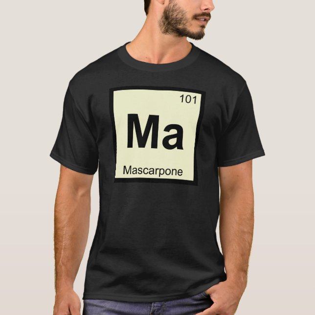 T-shirt Ma - Symbole de tableau périodique de la chimie de (Devant)