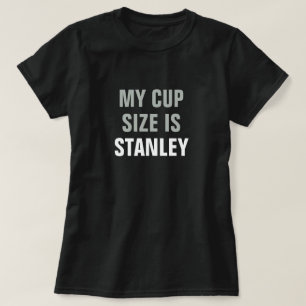 T-shirt Ma taille de tasse est argent blanc noir de