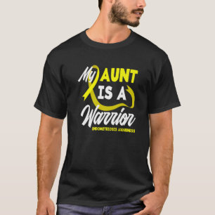 T-shirt Ma Tante Est Un Guerrier Yellow Ribbon Endometrios