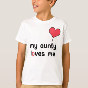 T-shirt Ma tante m'aime ballon rouge de coeur
