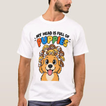 Ma tête est pleine de chiots Dessin mignon de chie