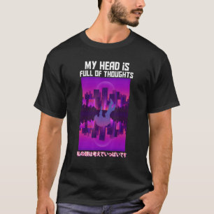T-shirt Ma Tête Est Pleine De Réflexions Vaporwave Vêtemen