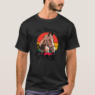 T-shirt Ma thérapeute mange du foin Cheval