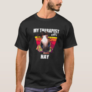 T-shirt Ma thérapeute mange du foin Équitation drôle Équi