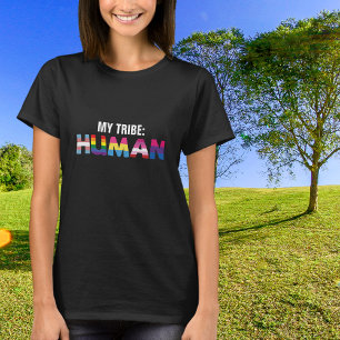 T-shirt Ma tribu est humaine inclusive
