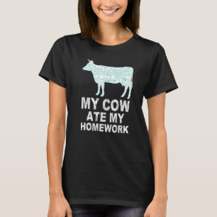 T-shirt Ma vache a mangé mon devoir