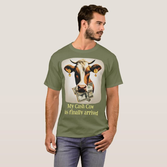 T-shirt Ma vache en argent est enfin arrivée (Devant entier)