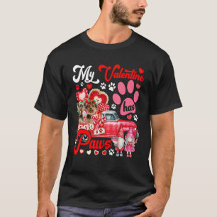 T-shirt Ma Valentine A Des Paches Couple Yorkshire Terrier