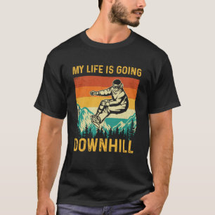 T-shirt Ma vie va à la descente Snowboard Snowboardin