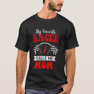 T-shirt Ma voiture de course préférée m'appelle maman Fami