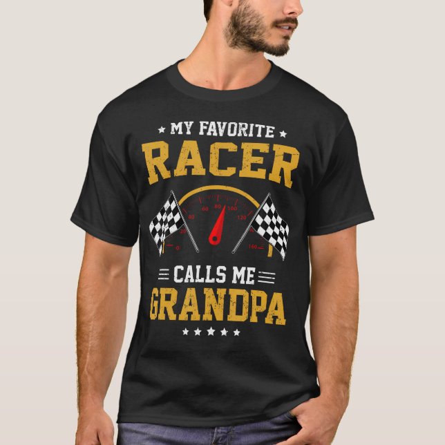 T-shirt Ma voiture de course préférée m'appelle Papy Voitu (Devant)