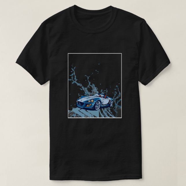 T-shirt Ma voiture est plus rapide que la vôtre (Design devant)