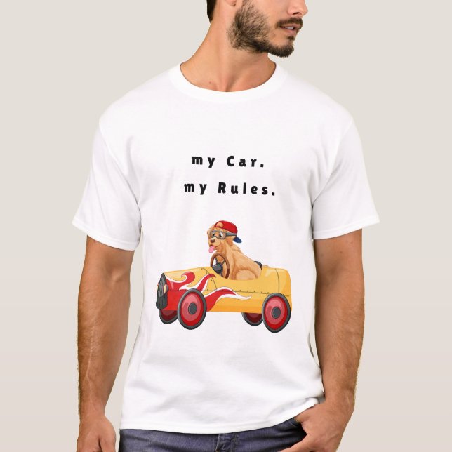 T-shirt ma voiture, mes règles. (Devant)