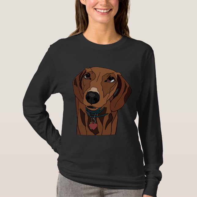 T-shirt Mabel Le Mini Dachshund (Devant)