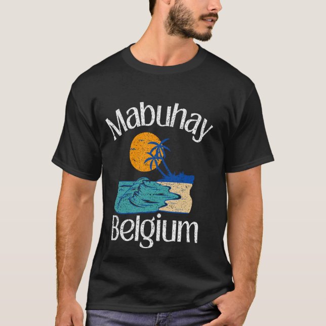 T-shirt Mabuhay Belgique Philippines Salutation Tagalog Pi (Devant)