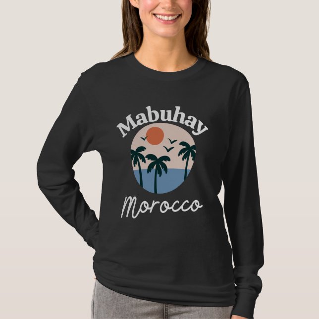 T-shirt Mabuhay Maroc Philippines Tagalog Pinoy (Devant)
