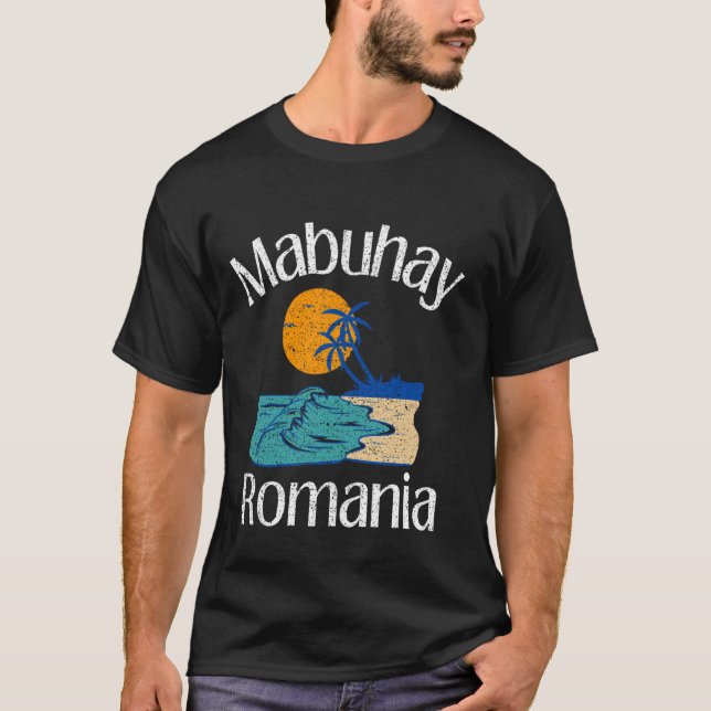 T-shirt Mabuhay Roumanie Philippines Salutation Tagalog Pi (Devant)