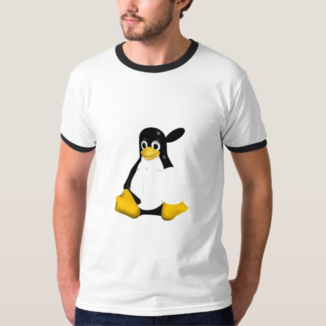T-SHIRT MAC D'APPLE LINUX TUX DE POIRE (Devant)
