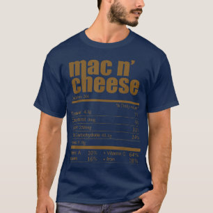 T-shirt Mac et fromage Valeur nutritive Thanksgiving Funny