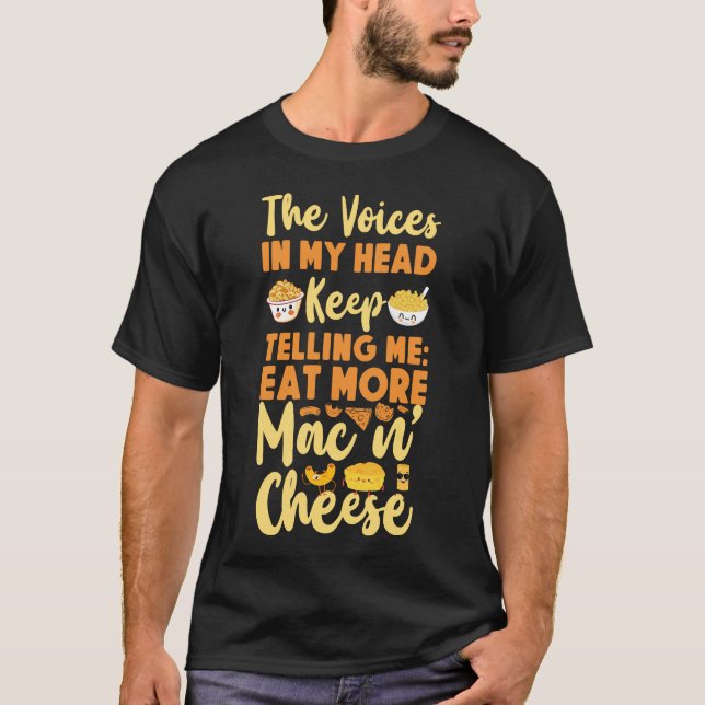 T-shirt Mac Et Fromer Les Voix Dans Ma Tête Continuez À Di (Devant)