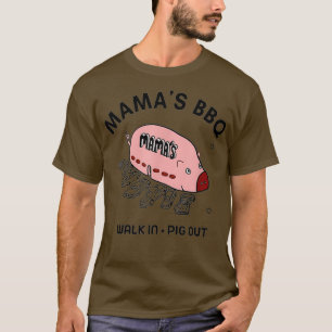 T-shirt Mac Mamas BBQ Marcher Dans Pig Out Sunny Summer Ca