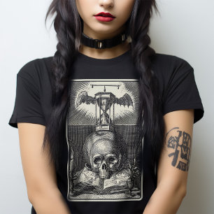 T-shirt Macabre Crâne Moyen Tarot victorien gothique