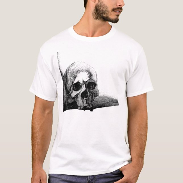 T-shirt macabre de crâne (Devant)