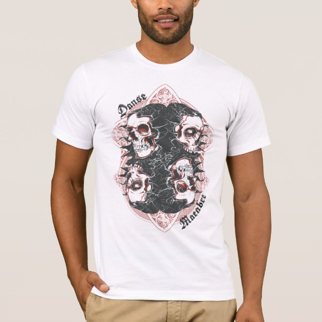 T-shirt Macabre de Danse - visages de la mort (Devant)