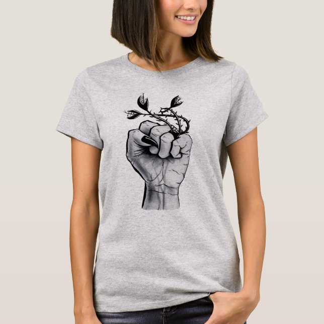 T-shirt Macabre gothique Witchy Halloween à main bizarre (Devant)