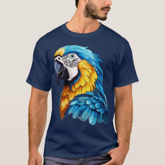 T-shirt Macao bleu et or 3
