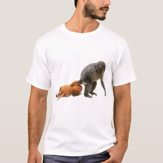T-shirt Macaque Singe avec Jouet - Histoire de Perte Émoti