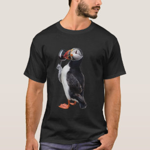 T-shirt Macareux Atlantique Buvant du Vin Réaliste