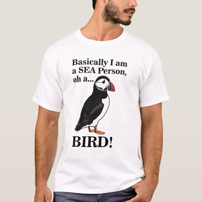 T-shirt Macareux Oiseau Marin Drôle (Devant)