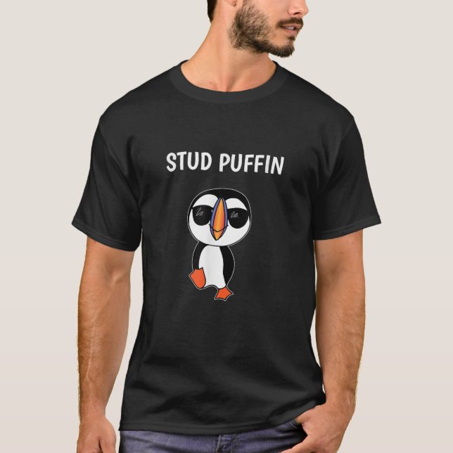 T-shirt Macareux Stud Puffin Oiseau Drôle (Devant)