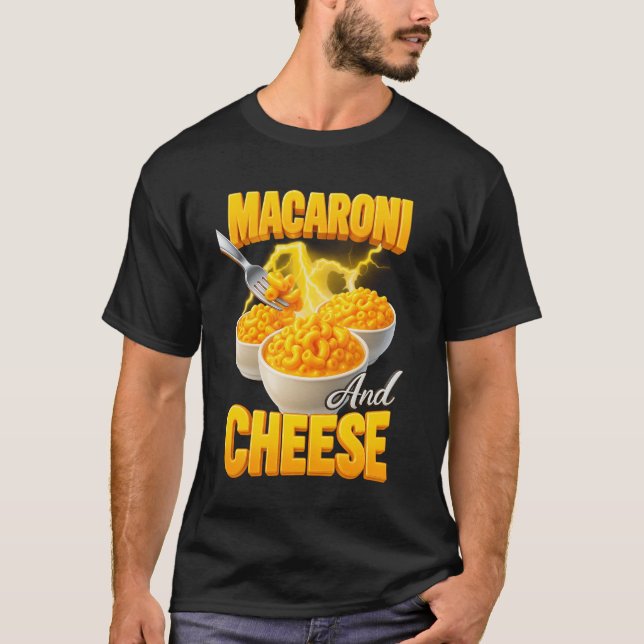 T-shirt Macaroni Et Fromage Au Bowl Pâtes Fromage Confort  (Devant)