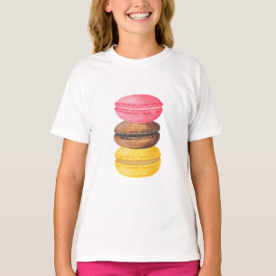 T-shirt Macarons d'aquarelle de bonbons à illustration de