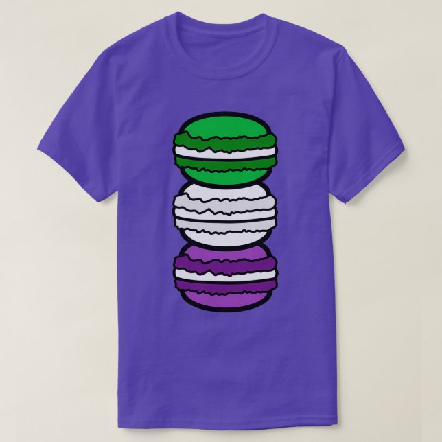 T-shirt Macarons du drapeau de la fierté de genre (Design devant)