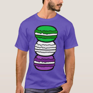 T-shirt Macarons du drapeau de la fierté de genre