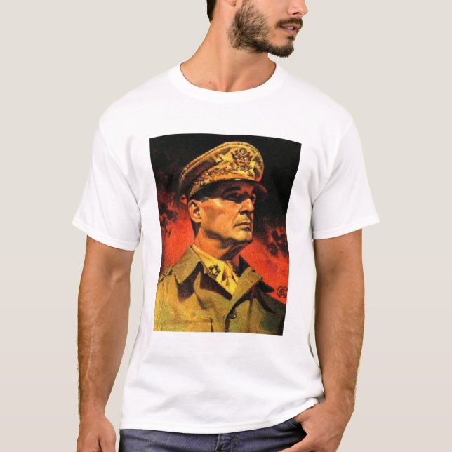 T-shirt MacArthur - devoir, honneur, pays (Devant)
