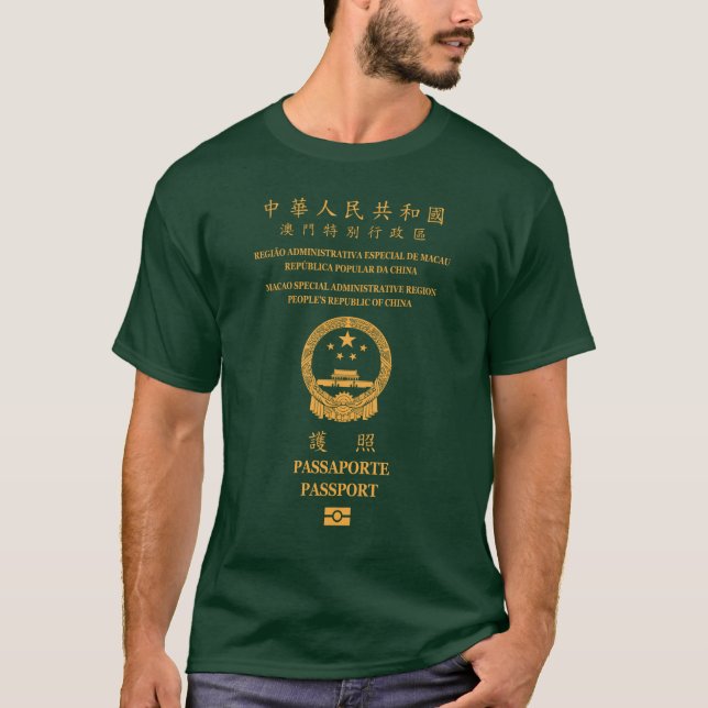 T-shirt Macau passport (Devant)