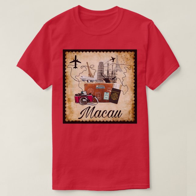 T-shirt Macau World Travel Souvenir Voyage Destination Tra (Design devant)