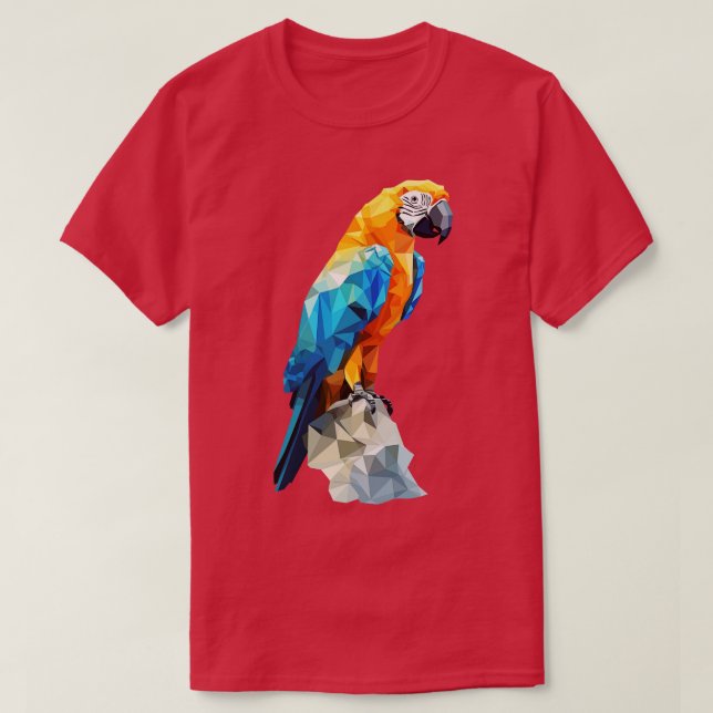 T-shirt Macaw bleu et or 26 (Design devant)