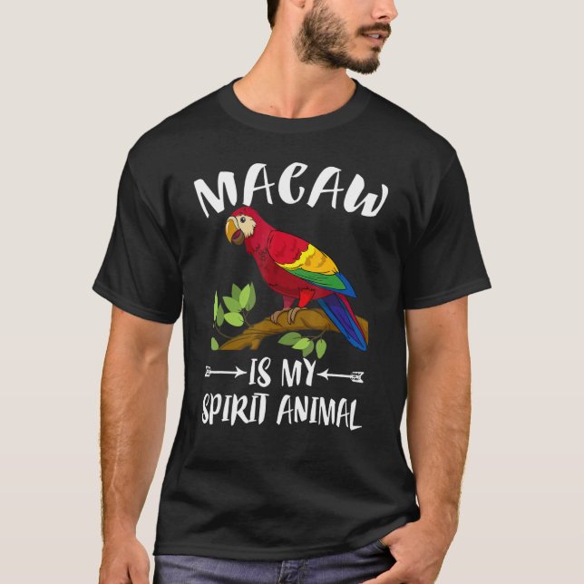 T-shirt Macaw Est Mon Esprit Parrot Animal (Devant)