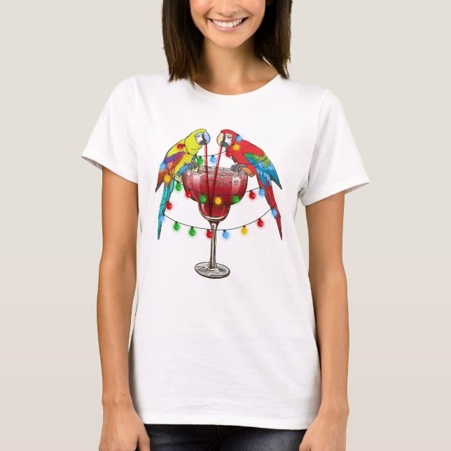 T-shirt Macaws Tropical Boire Du Vin (Devant)