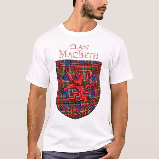 T-shirt MacBeth Tartan Scottish Plaid Lion Rampant (Devant)